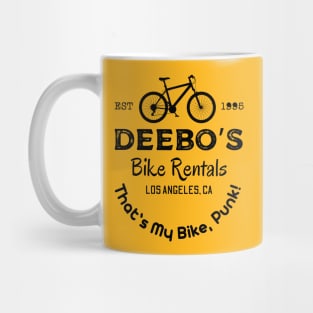 Distressed Deebo's Bike rentals Los Angeles, Ca Mug